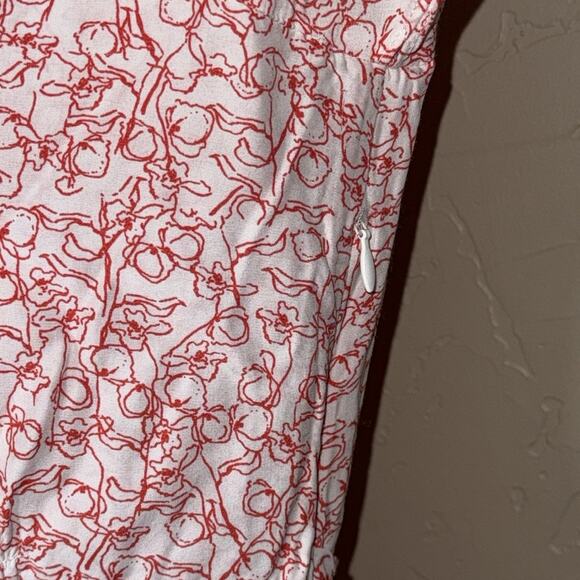 Faithfull The Brand Aurelie Midi Dress Calla red and white size 4 - Picture 7 of 10